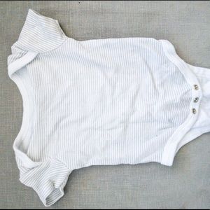 Grey + White Onesie